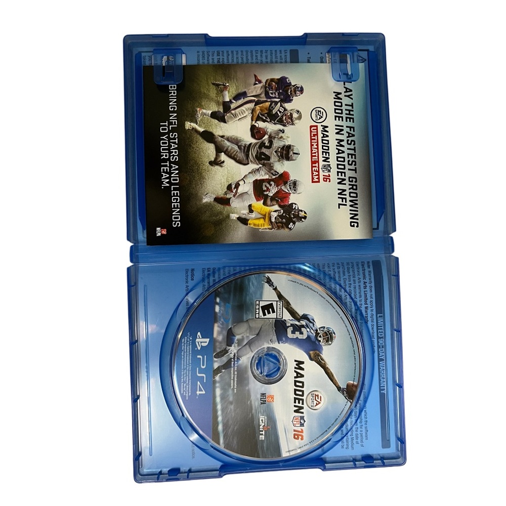 PS4 NFL Madden 16 - Blue Case Edition - Excellent Used Condition - Picture 3 of 3